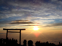 Sunrise on the top of Mt Fuji